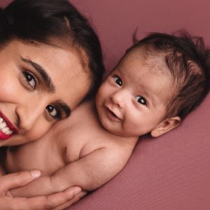 sikh indian mama and seven weeks old baby girl